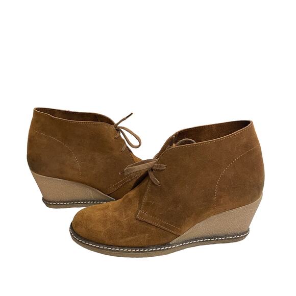 J. Crew MacAlister Women's Brown Suede Wedge Ankle Boot Size 8 - Picture 8 of 10